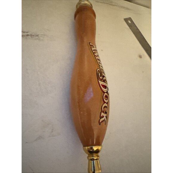 Michelob Amber Bock Beer Wooden Tap Handle with Brass Accents 11 1/2" High - Picture 12 of 16
